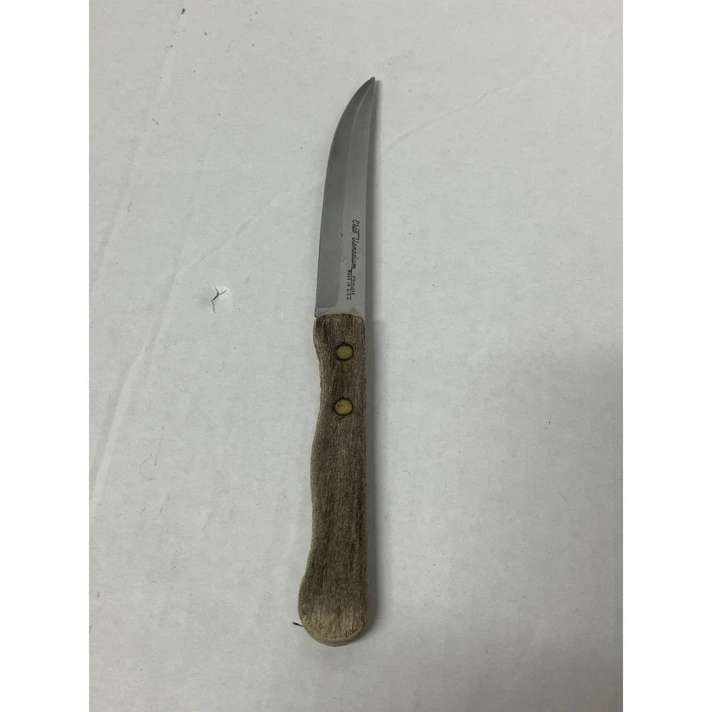Ekco‎ Vanadium Stainless Steel Steak Knife Wood Handle Made in USA
